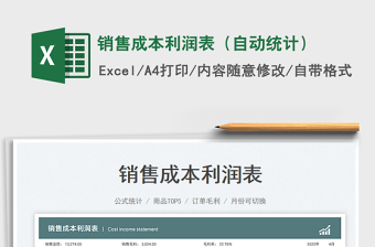 2025销售成本利润表（自动统计）免费下载