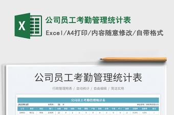 2025公司员工考勤管理统计表免费下载