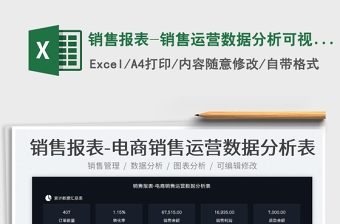 2024销售报表-销售运营数据分析可视化图表exce表格