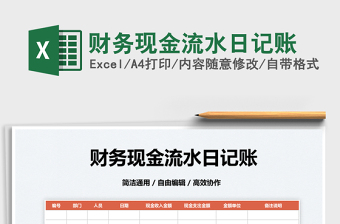 2025财务现金流水日记账免费下载