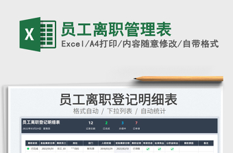 2025员工离职管理表免费下载