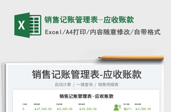 2025销售记账excel表格大全