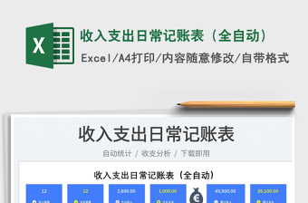 2025收入支出日常记账表（全自动）免费下载