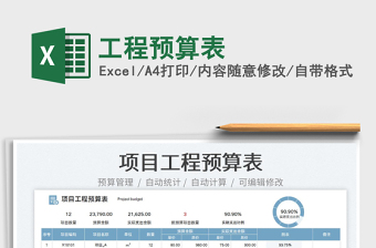 2025工程预算表免费下载