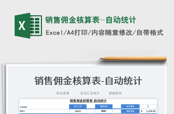 2025销售佣金核算表-自动统计免费下载