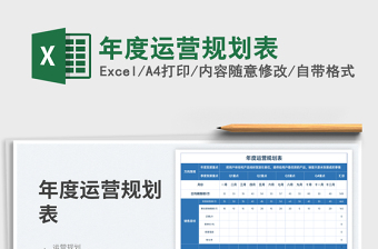 2025年度运营规划表免费下载