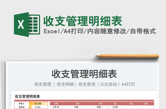 2025收支管理明细表免费下载