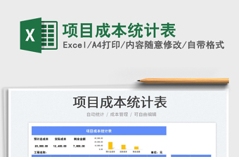 2025项目成本统计表免费下载