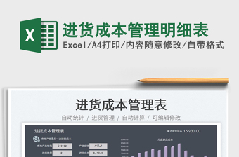 2025进货成本管理明细表免费下载