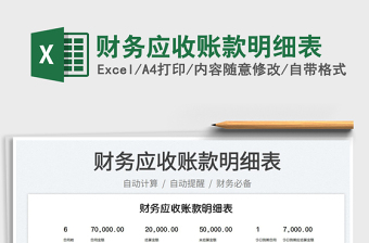 2025财务应收账款明细表免费下载