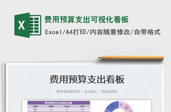 2025费用预算支出可视化看板免费下载