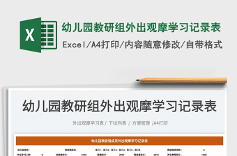 2025幼儿园教研组外出观摩学习记录表免费下载