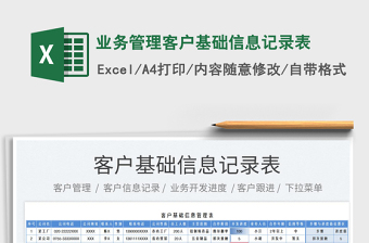 2025业务管理客户基础信息记录表免费下载