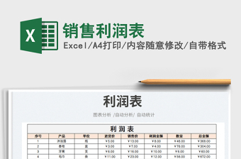 2025销售利润表免费下载