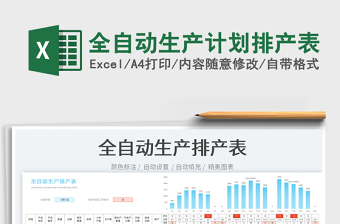 2024全自动生产计划排产表excel表格