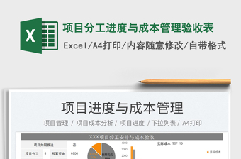 2025项目成本管理excel表格大全