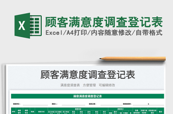 2025顾客满意度调查登记表免费下载