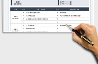 2024工作完成情况周报总结exce表格免费下载