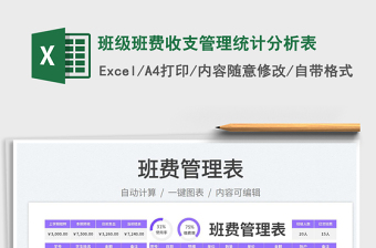 2025班级班费收支管理统计分析表免费下载