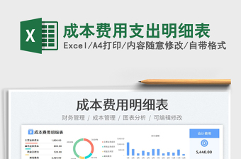 2025成本费用支出明细表免费下载