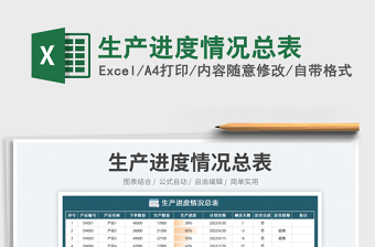 2025生产进度情况总表免费下载