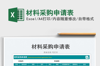 2025材料采购申请表