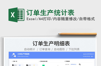 2025订单生产统计表