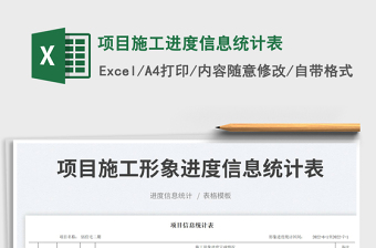 2025项目施工进度信息统计表