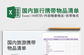 2025国内旅行携带物品清单