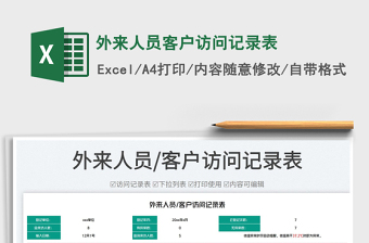 2025外来人员客户访问记录表