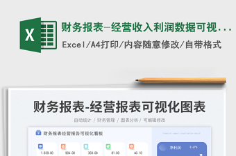 财务报表-经营收入利润数据可视化看板