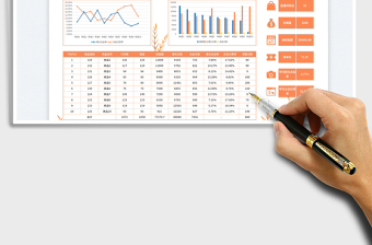 2025橙色简约直播间销售统计表(畅销款)