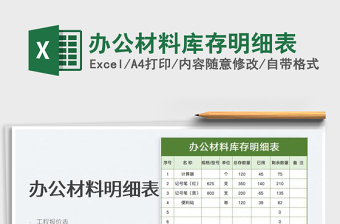 2025办公材料库存明细表