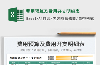 2025费用预算及费用开支明细表