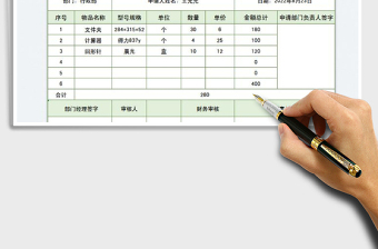 2025办公物品采购审批单