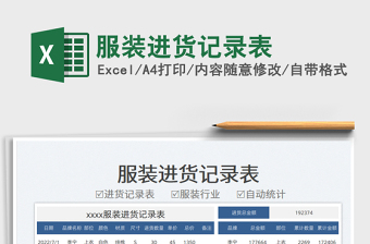 2025服装进货记录表