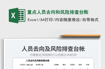 2025重点人员去向和风险排查台账