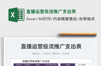 2025直播运营投流推广支出表