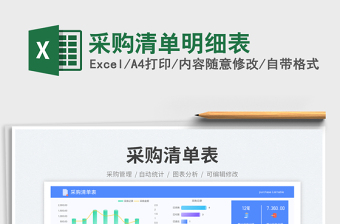 2025采购清单明细表