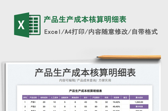 2025产品生产成本核算明细表