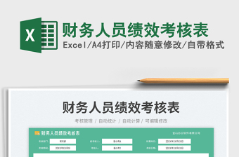 2025财务人员绩效考核表