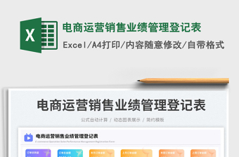 2025电商运营销售业绩管理登记表