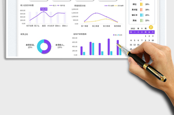 财务收入支出可视化看板免费下载