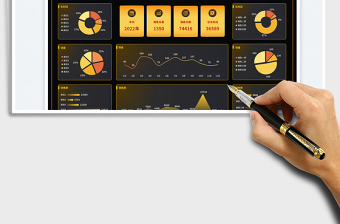 2025深色科技风年度动态销售数据可视化报表