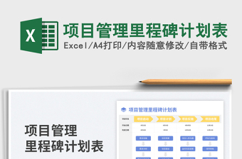 2025项目管理里程碑计划表