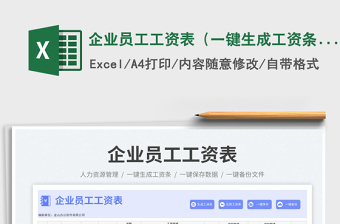2025企业员工工资表（一键生成工资条）