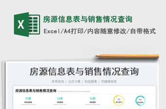 2025房源信息销售excel表格大全