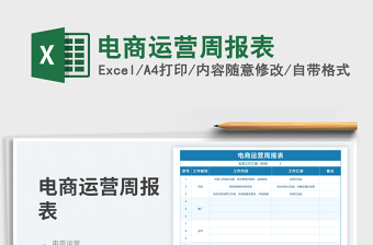 2025电商运营周报表