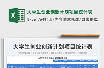 2025大学生创业创新计划项目统计表