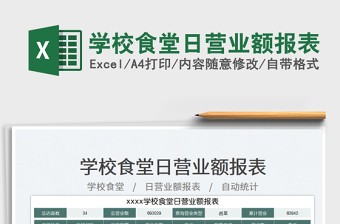 2025学校食堂日营业额报表